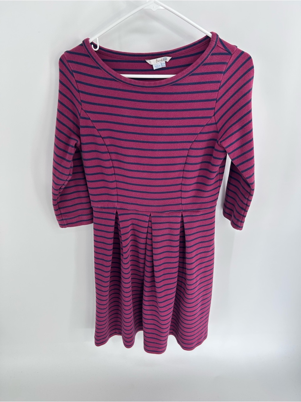 Women’s Boden Maroon Striped Dress - Size 8R